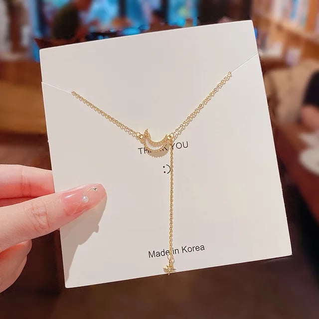 Gold necklace made hot sale in korea