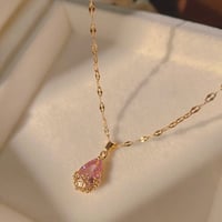 Image 3 of Teardrop Pendant Necklace
