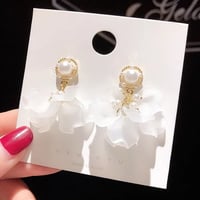 Image 2 of Flower Petal Earrings 