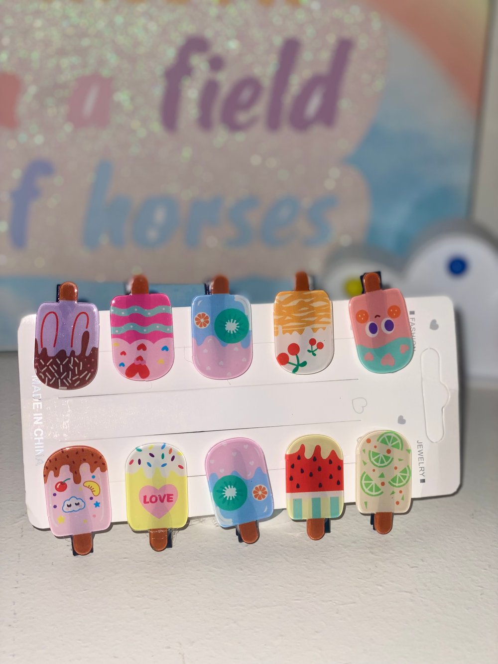Image of Popsicle hair clips 