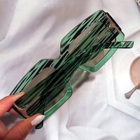 Image 3 of Stylish Striped Sunglasses Green
