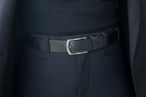 Image of Classic Leather Belt in Black