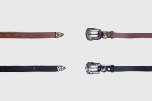 Image of Adorn Leather Belt in Tobacco