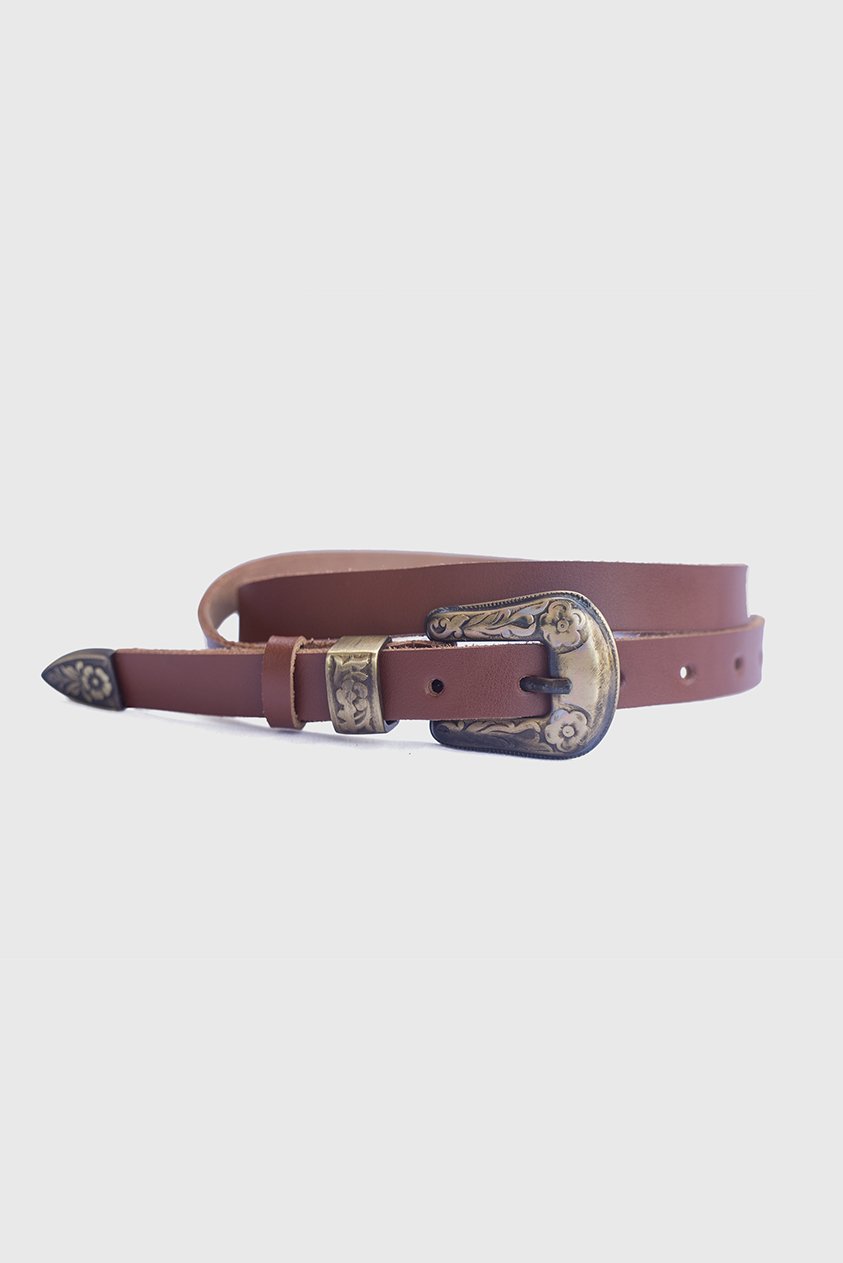 Thin gold clearance leather belt