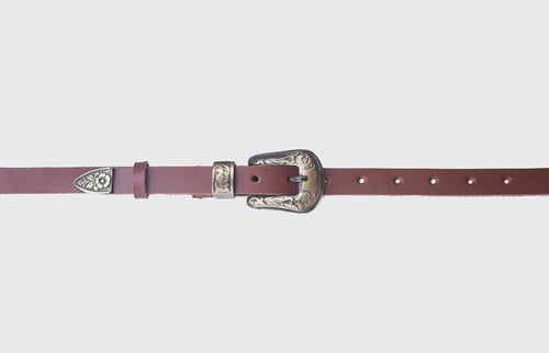 Image of Adorn Leather Belt in Tobacco