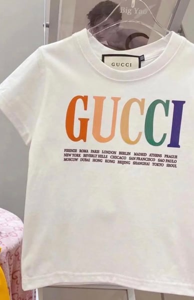 Image of White Mardi Gras Gucci T