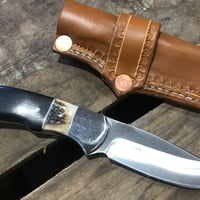 Image 3 of Fixed Blade Knife with Sharks Tooth Scabbard