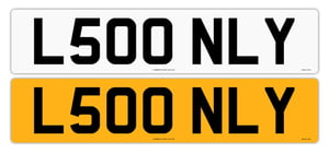 Image of L500 NLY Prefix Number Plate