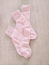 Pink boot socks