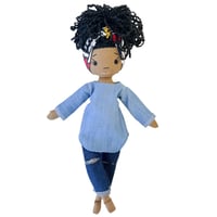 Image 1 of Sienna Handmade Linen Doll (PREORDER ITEM SHIP DATE ON OR BEFORE JUNE 29, 2024)