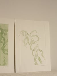 Image 3 of Willow 3 - Original Botanical Monoprint - A4 - Green