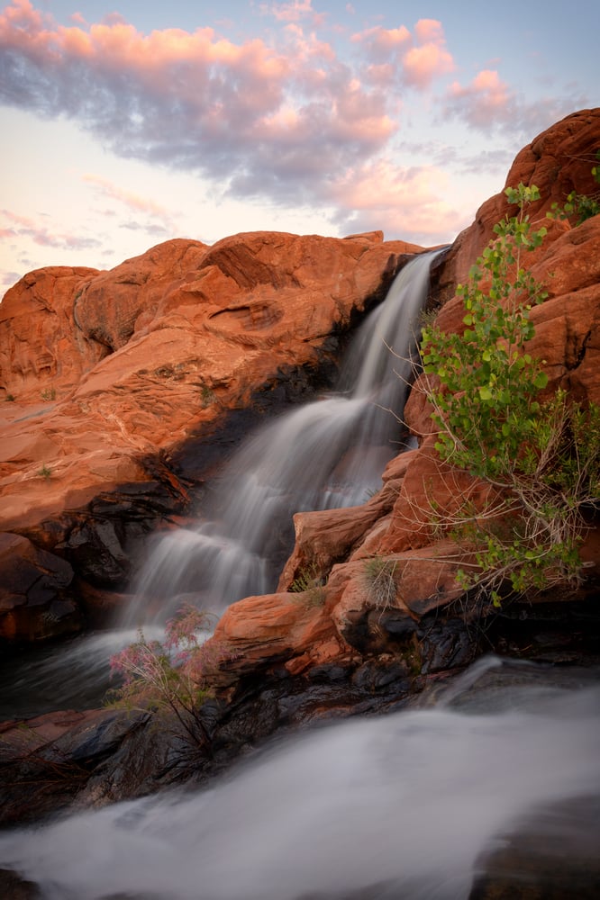 Image of Gunlock Falls Sunrise