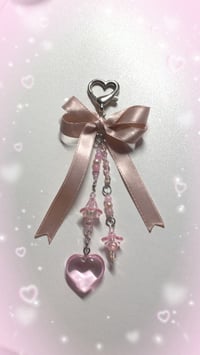 pink ribbon keychain 