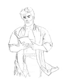Image 2 of B&W Sketch Character Commission