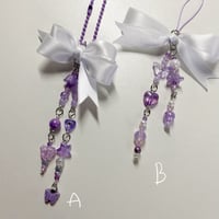 Image 2 of purple ribbon keychains