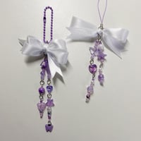 Image 1 of purple ribbon keychains