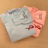 Image 3 of Cherry Love Hoodies with Eachothers Initials