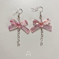 Image 2 of pink & purple earrings
