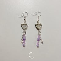 Image 4 of pink & purple earrings