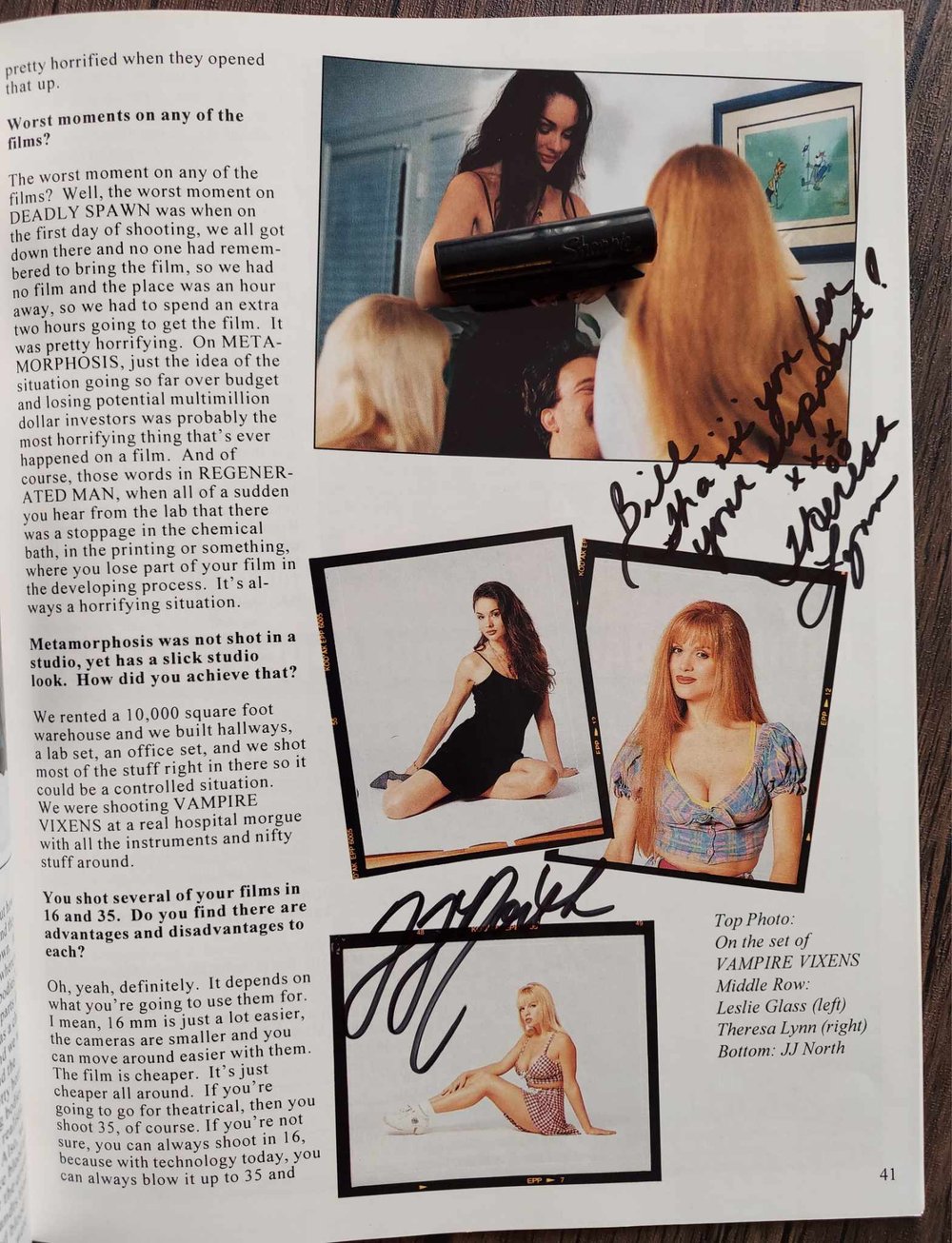 Scream Queens Illustrated Number 7 - SIGNED by Julie Strain +6
