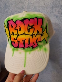 Image of "Rock Star" Design Custom Airbrush Trucker Cap
