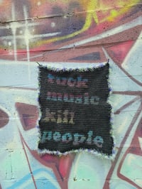 fuck music kill people crochet tapestry