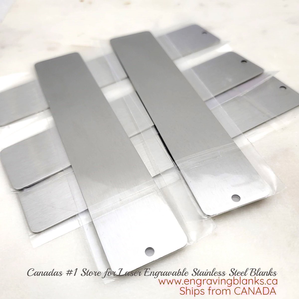 5 pack Engravable Steel Bookmark Laser Engravable Blanks Laser engraving blanks Canada