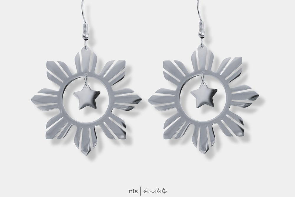 Image of LARGE ARRAW/SUN EARRINGS (Limited Edition + Silver)