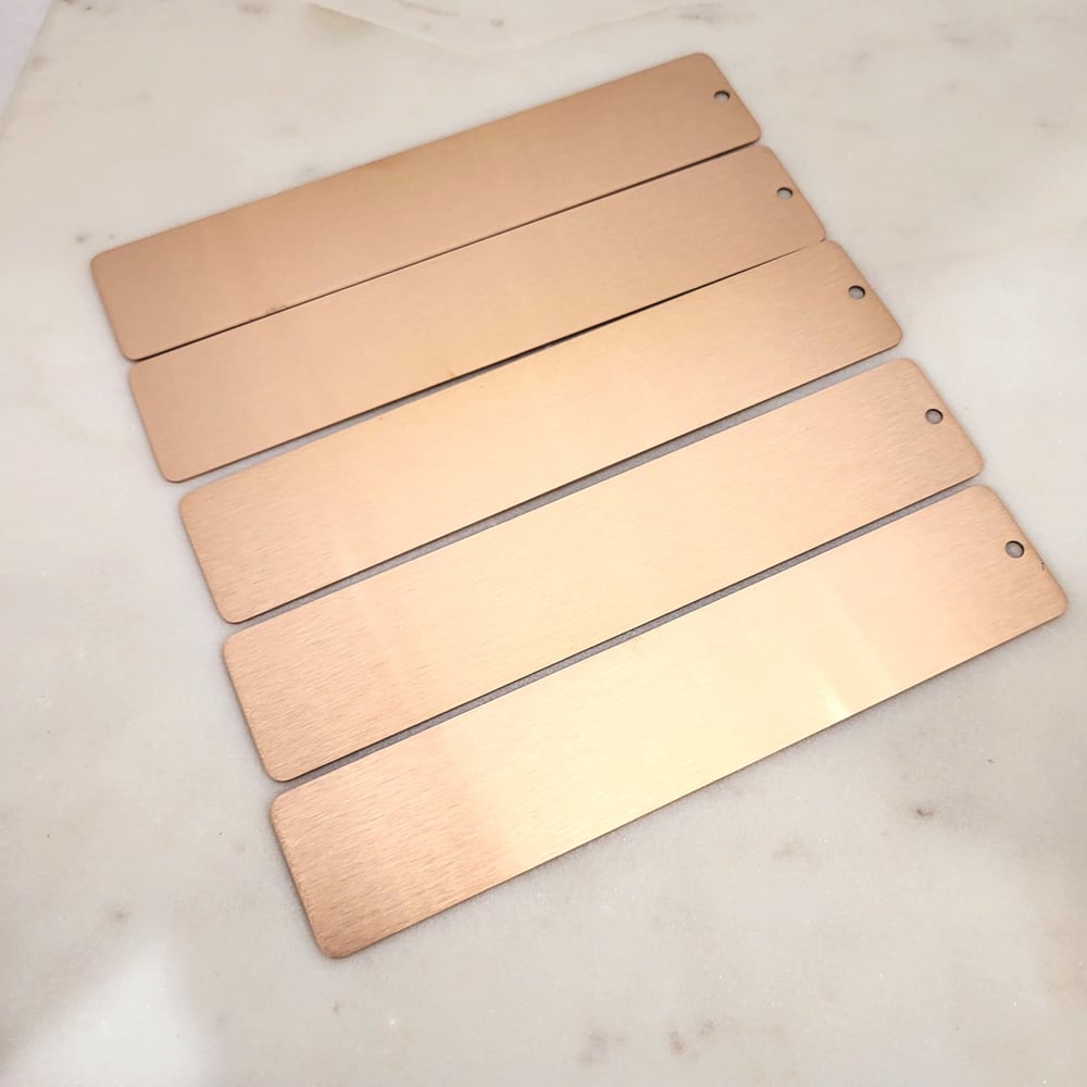 Image of Engravable Rose Gold Bookmark Laser Engravable Blanks