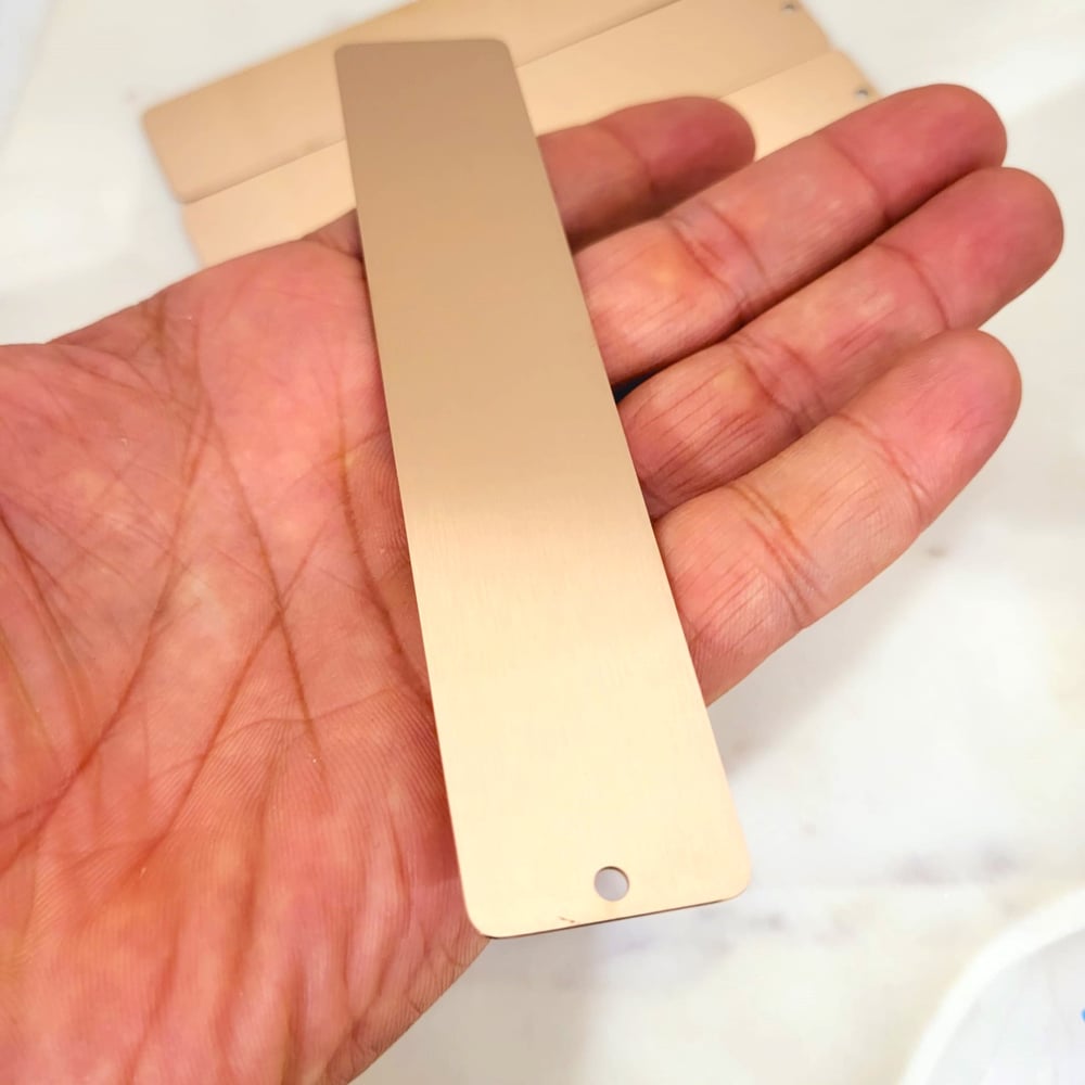 Image of Engravable Rose Gold Bookmark Laser Engravable Blanks