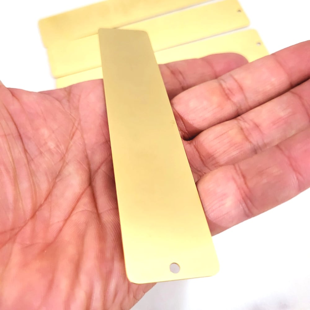 Image of Engravable Yellow Gold Bookmark Laser Engravable Blanks