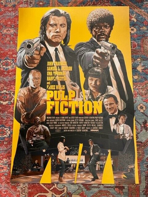 PULP FICTION LIMITED EDITION AND NUMBERED SCREEN PRINT BY CARLOS