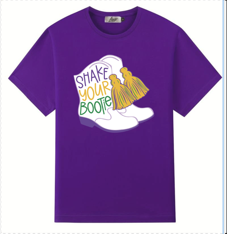 Image of Shake Your Bootie Mardi Gras Tee