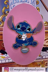 Image 1 of 3 inch kittens and milk bowl pin 
