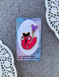 Pink blob with balloon fantasy Pin 