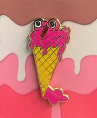 Image 2 of Pink blob Ice Cream Cone Fantasy Pin