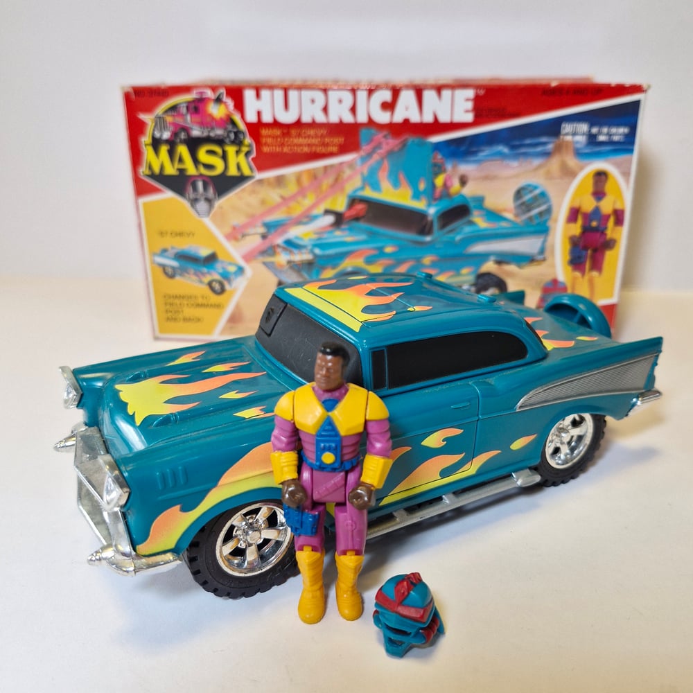 Image of M. A. S. K Hurricane Vehicle and Figure with Box