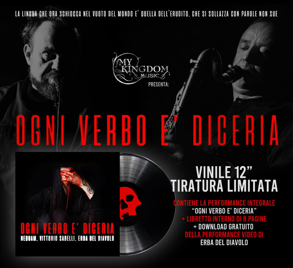 OGNI VERBO E' DICERIA "Ogni Verbo E' Diceria" LP / T-SHIRT (PRE-ORDER NOW!!!)