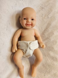 Image 3 of Small 20cm/7" Full Body Real Soft Silicone Baby Doll  "Pink Luna"  Lifelike Mini Reborn Doll
