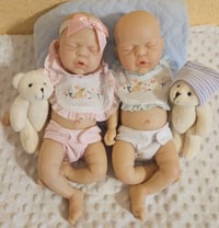 Image 2 of 12"/30cm Micro Preemie Full Body Silicone Baby Doll Girl Mimi or Mike Lifelike Reborn Doll