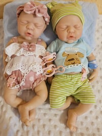 Image 1 of 12"/30cm Micro Preemie Full Body Silicone Baby Doll Girl Mimi or Mike Lifelike Reborn Doll