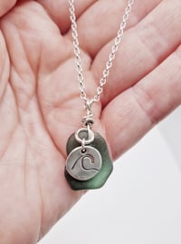 Image 5 of Scottish Sea Glass and Wave Charm Necklace