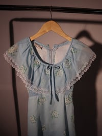 Image 3 of 1970s Baby Blue Prarie Dress