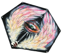 Image 2 of “YOUR ANGEL” ACRYLIC ON HEXAGON CANVAS 12”x10.5”