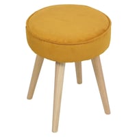 Image 2 of Tabouret velours moutarde 