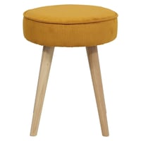 Image 1 of Tabouret velours moutarde 