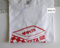 Image 3 of Men's Love Feta T-Shirt - White - SECOND