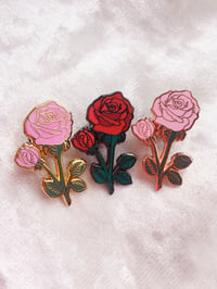 Image 3 of *NEW* Rose Gold and Pink Rose Enamel Pin