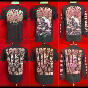 Image of Officially Licensed Fatuous Rump "Looks Like Meat's Back On The Menu" JON ZIG Artwork/Logo Shirts!!