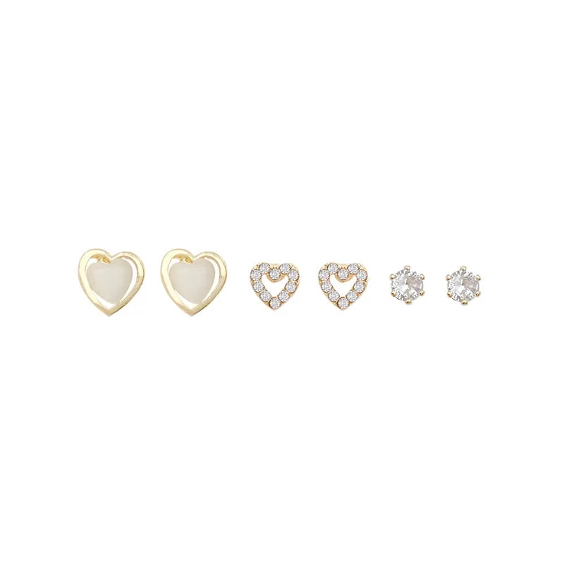 Image of Cute Stud Earrings Set of 3